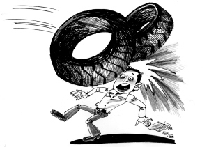 輪胎螺釘沒擰緊 開上高速險釀禍